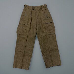 Vintage German Military Pants GD Bucking Alsfeld Wool Army Green Cargo 30 in